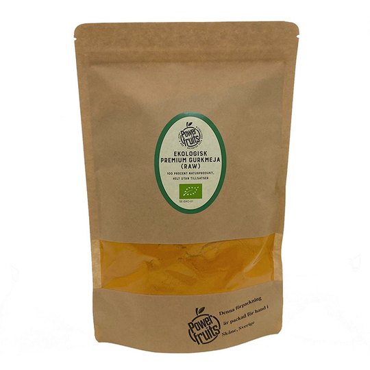 Powerfruits Gurkmeja Premium Eko Raw 500 g