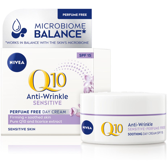 NIVEA Q10 Dagkräm Q10 Sensitive Perfume Free Day Cream SPF 15 50 ml