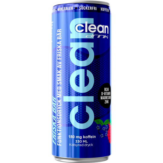 Clean Drink BCAA Friska Bär 330 ml