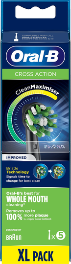 Oral-B Cross Action Black borsthuvud 5 st