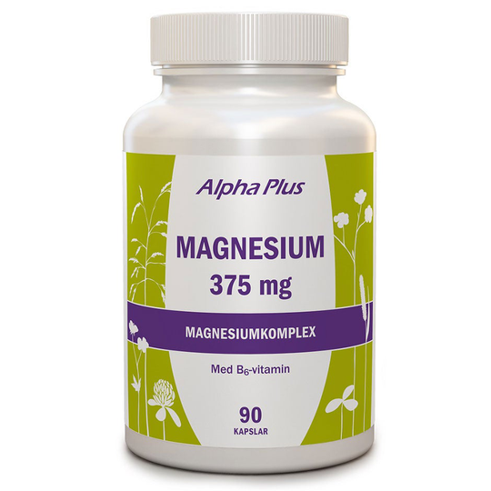 Magnesium 375mg, Alpha Plus Kosttillskott
