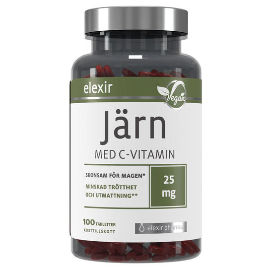 Järn med C-Vitamin, Elexir Pharma Kosttillskott & Vitaminer