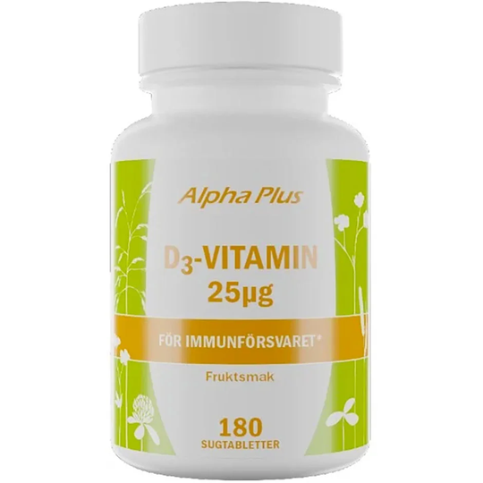 D3-Vitamin 25µg, Alpha Plus Kosttillskott