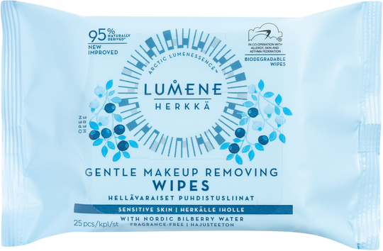Lumene Herkkä removing wipes 25 st