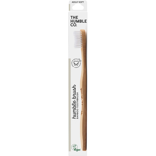 The Humble Co. Bambu Tandborste Vuxen Vit