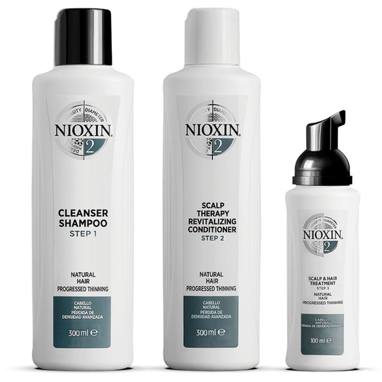 NIOXIN Hair System Kit 2 Obehandlat & Märkbart Tunt Hår 700 ml