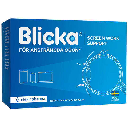 Blicka – För ansträngda ögon, Elexir Pharma Kosttillskott