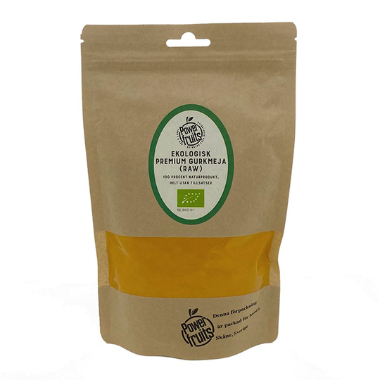 Powerfruits Gurkmeja Premium Eko Raw 250 g