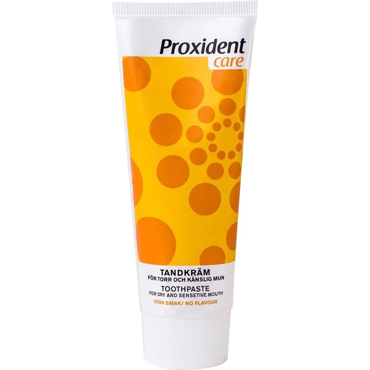 Proxident Tandkräm för torr mun, utan smak 75 ml