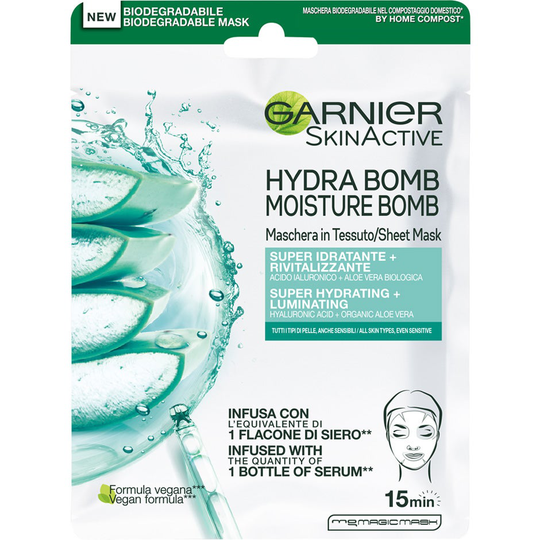 Moisture Bomb Aloe Sheet Mask, 28 g Garnier Ansiktsmask