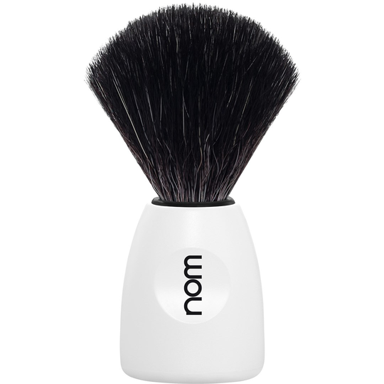 NOM LASSE Shaving Brush Black Fibre White