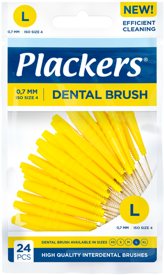 Plackers Dental Brush L 0.7 mm 24 st