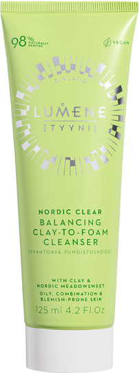 Lumene Nordic clear balancing clay-to-foam cleanser 125 ml