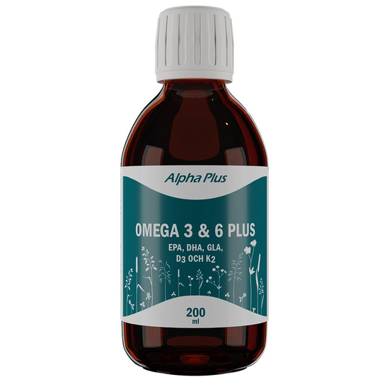 Omega 3 & 6 Plus, 200 g Alpha Plus Kosttillskott