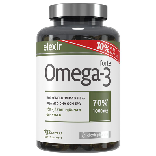 Omega-3 Forte 1000mg, Elexir Pharma Kosttillskott