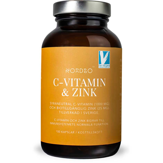 C-vitamin & Zink, 100 kap NORDBO Kosttillskott & Vitaminer