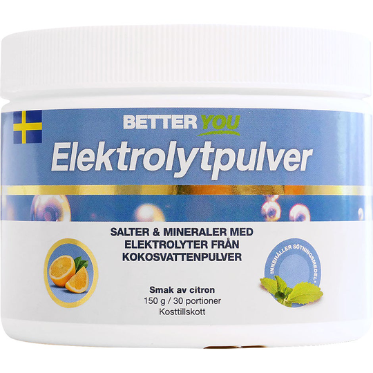 Elektrolytpulver Citron, 150 g Better You Kosttillskott & Vitaminer