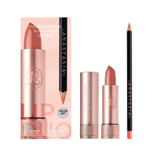 Fuller Looking & Sculpted Lip Duo Kit - Peach Bud Satin Lipstick + Sun Baked Lip Liner