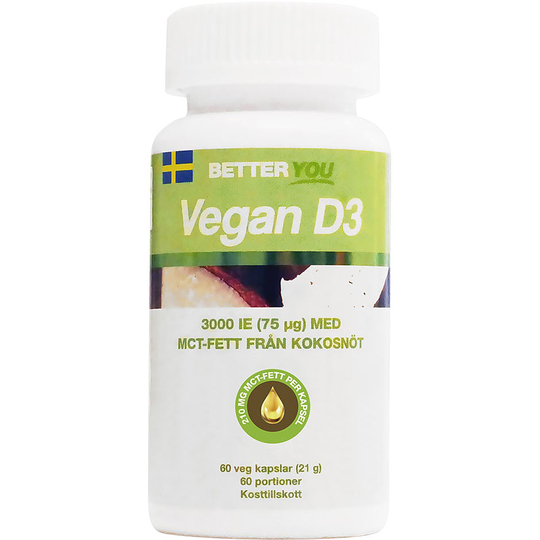 Vegan D3 3000IE + MCT-fett, Better You Kosttillskott & Vitaminer