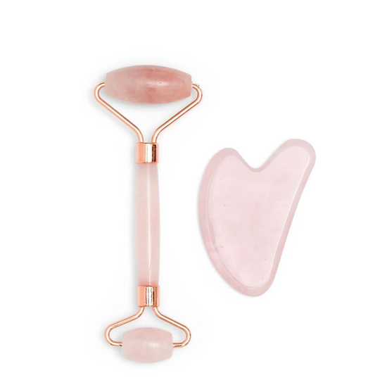 Zoe Ayla Rose Quartz Roller & Gua Sha 1 set