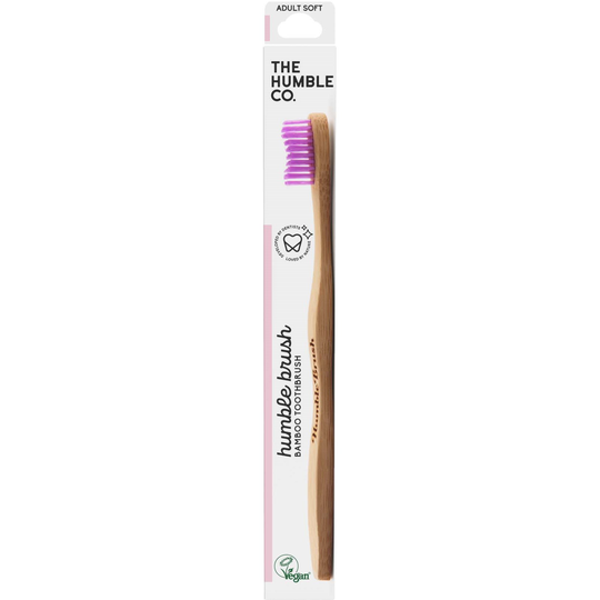 The Humble Co. Bambu Tandborste Vuxen Lila
