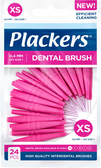 Plackers Dental Brush XS 0.4 mm 24 st
