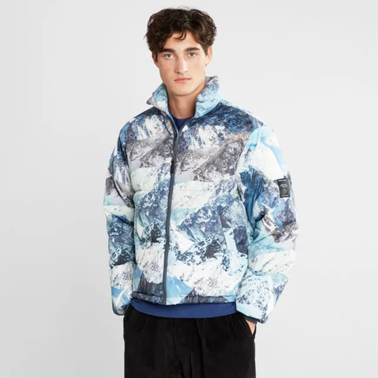 Short Puffer Sorsele Mountain Collage Multi Color