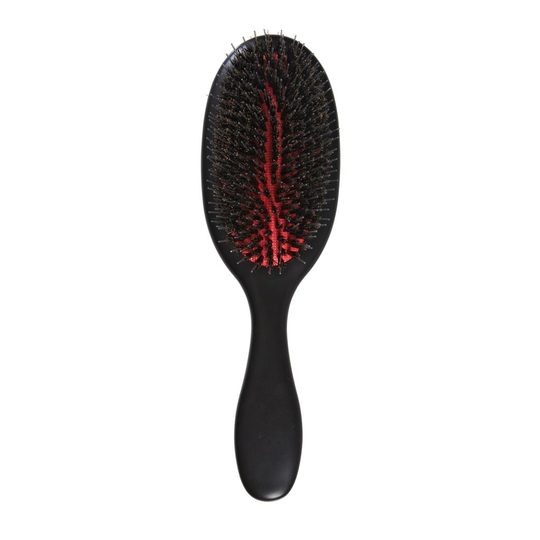 Lenoites Hair Brush Wild Boar + Pouch & Cleaner Tool Black 1 st