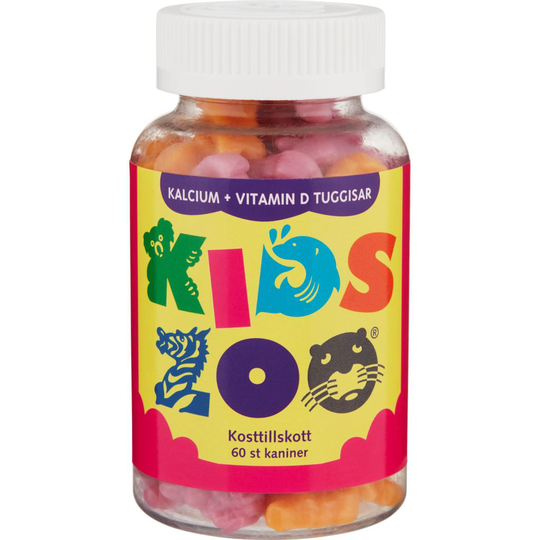KidsZoo Kalcium+Vitamin D 60 tuggtabletter