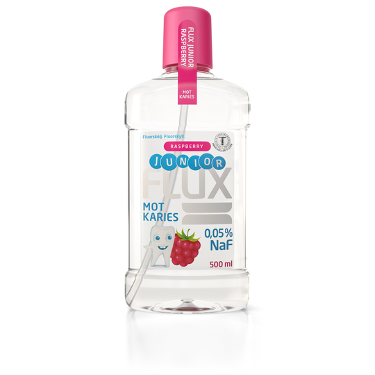 Flux Junior Raspberry Munskölj 500 ml