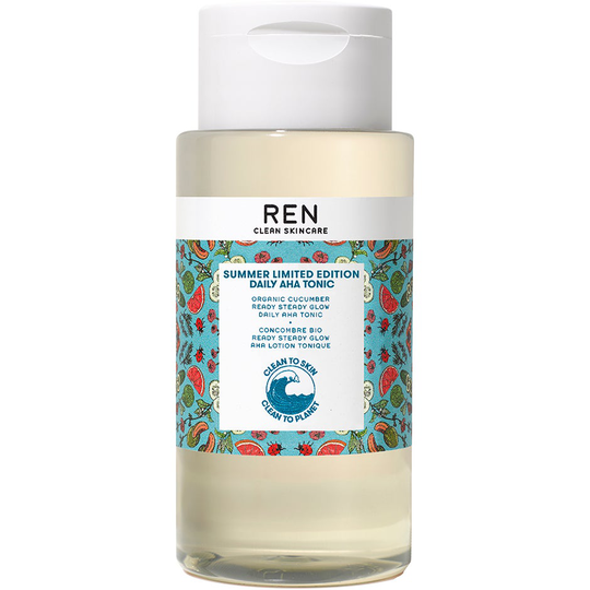 Organic Cucumber Ready Steady Glow AHA Tonic, 250 ml REN Ansiktsvatten