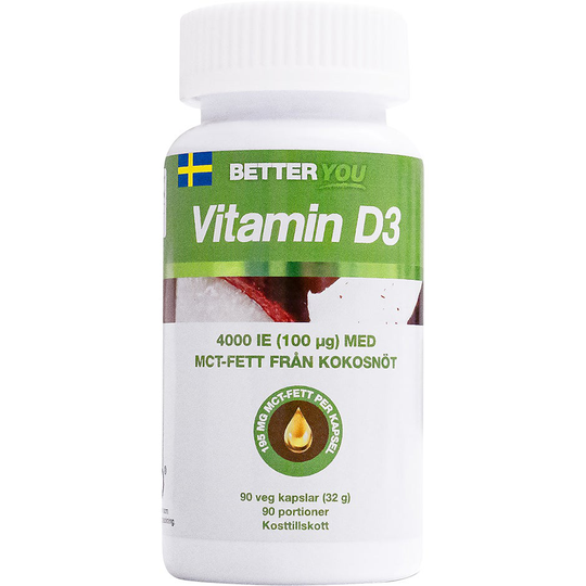 Vitamin D3 4000 IE + Kokosolja, Better You Kosttillskott & Vitaminer
