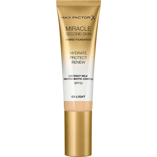 Miracle Second Skin Hybrid Foundation, Max Factor Foundation