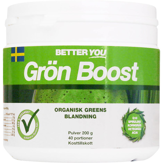 Grön Boost Pulver, 200 g Better You Kosttillskott & Vitaminer