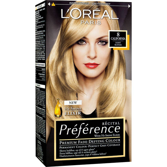 Récital Préférence 8 California Ljusblond, L'Oréal Paris Blondering & blekning