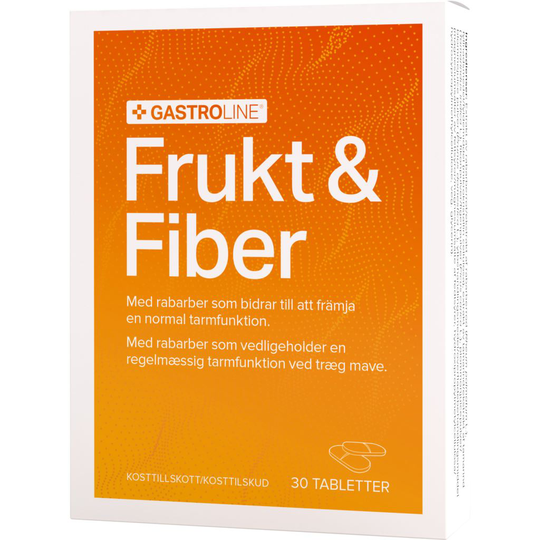 Gastroline Frukt & Fiber 30 tabletter