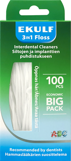 Ekulf 3-in-1 floss 100 st