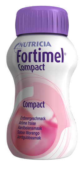 Fortimel Compact, jordgubb, drickfärdigt kosttillägg 4 x 125 milliliter