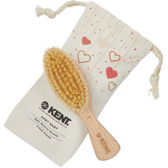 Kent Brushes Babyborste – Baby Soft Bristle Beechwood Brush wiht Canva
