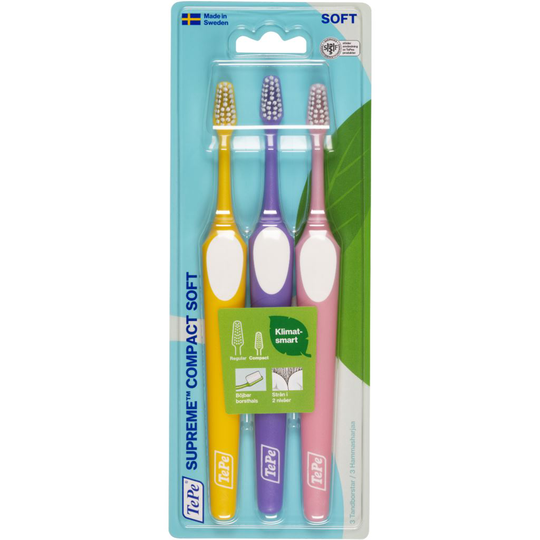 TePe Supreme Compact Soft Tandborstar 3-pack