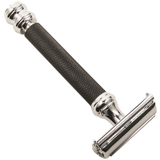 Parker Shaving 3 piece Shave Set Black brush-76R-Chrome Stand