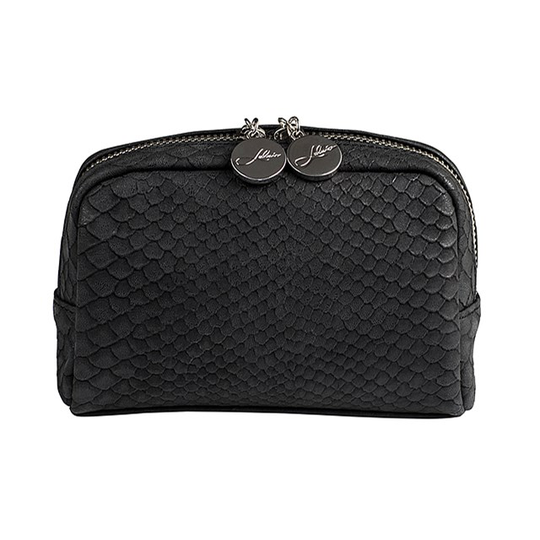 LULU'S ACCESSORIES Cosmetic Bag Mini Brushed Black