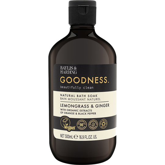 Goodness Lemongrass & Ginger Bath Soak, 500 ml Baylis & Harding Badbomber, badskum & badolja