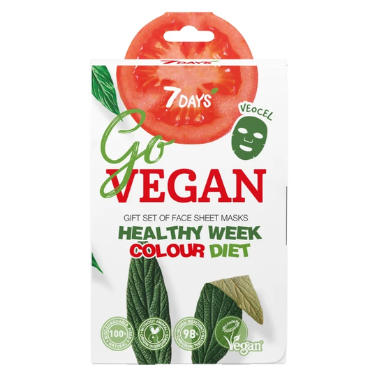 Go Vegan Set Of Sheet Masks Healthy Week Colour Diet - 7days - Sheet Mask