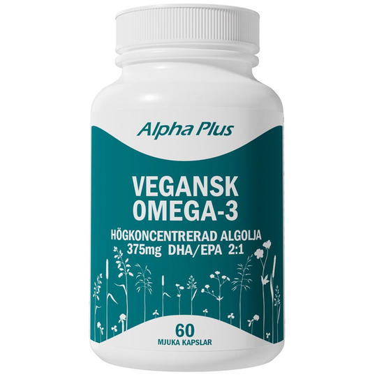 Vegansk Omega 3, Alpha Plus Kosttillskott & Vitaminer