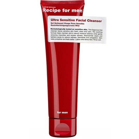 Recipe for Men Ultra Sensitive Facial Cleanser, 100 ml Recipe for men Ansiktsrengöring för män