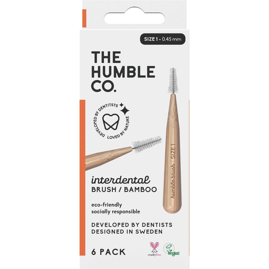 The Humble Co. Bamboo Interdental Brush Size 1 Orange