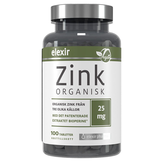 Organisk Zink, Elexir Pharma Kosttillskott