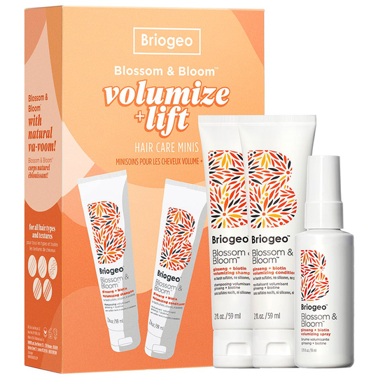 Blossom & Bloom Volumize + Thicken Minis Hair Kit, Briogeo Schampo
