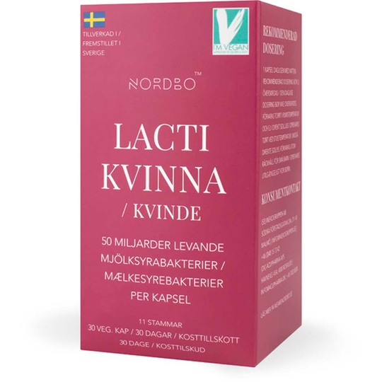 LactiKvinna 50 miljarder, 30 kap NORDBO Kosttillskott & Vitaminer